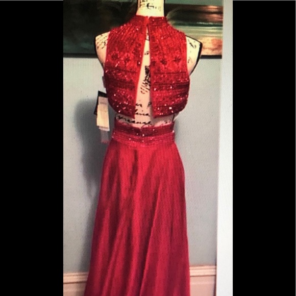 Gorgeous 2 piece Raspberry Prom dress SHERRI HILL - Picture 2 of 2